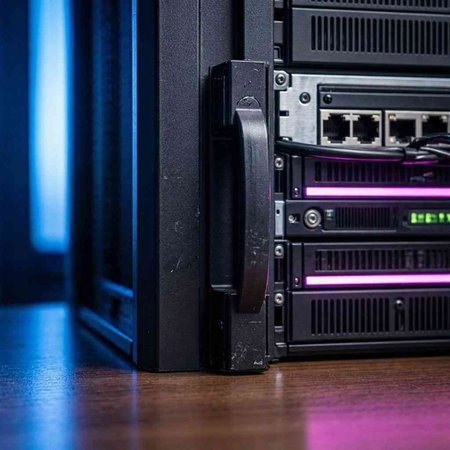 hardware in a datacenter, server room, data center