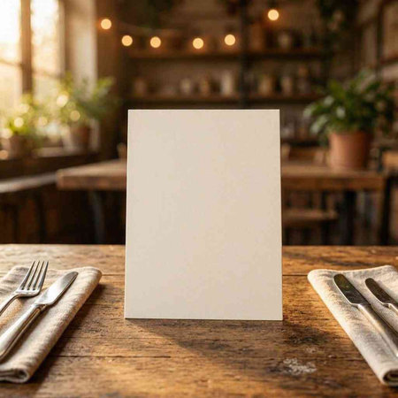 Restaurant Menu Design Mock-up Menu Card Template Copy Space