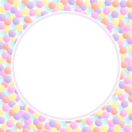 Vector illustration of a frame of watercolor confetti.のイラスト素材