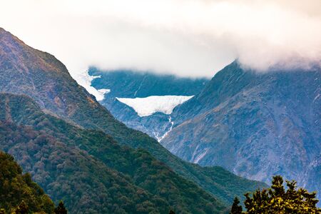 A Cold Icey Glacier in the Mountains