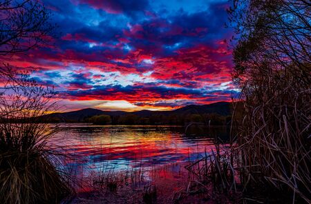 Sunrise On Wairepo Arm in the South Island, New Zealand