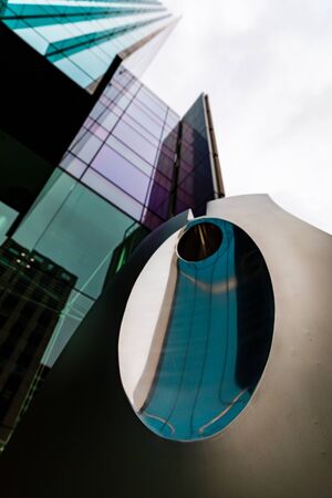 An Abstract Sculpture In The City Of Aucklandの写真素材