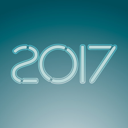 2017. Poster for new year. New Year. Text 2017. Background New Year. Typographic vector illustration.のイラスト素材
