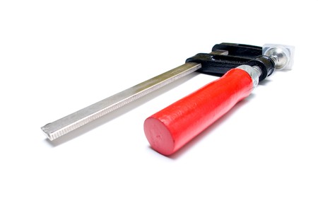 Screw clamp. Isolated on white background.の写真素材