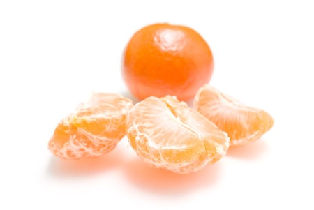 Mandarin. Isolated on white background.の写真素材