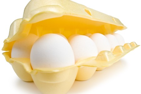 Eggs. Isolated on white background.の写真素材