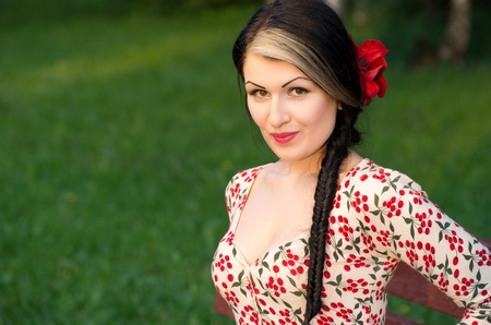 Young brunetteの写真素材