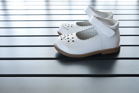 New kid`s leather shoesの写真素材