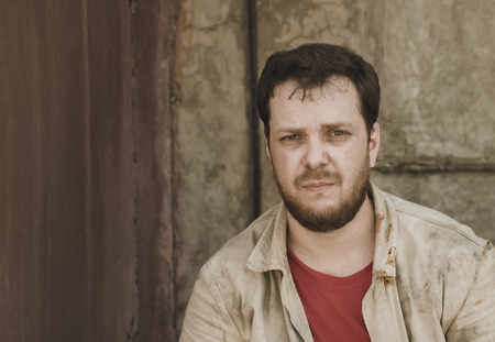 Outdoors portrait of workerの写真素材