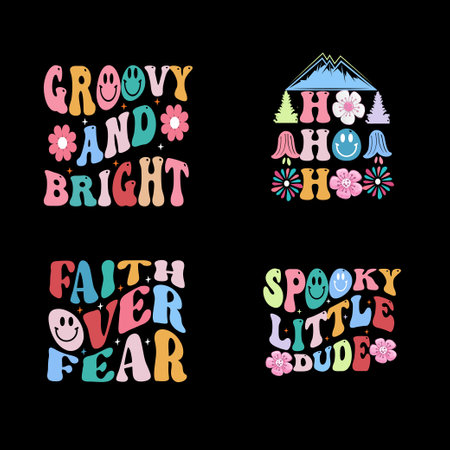 Retro wavy t shirt designのイラスト素材