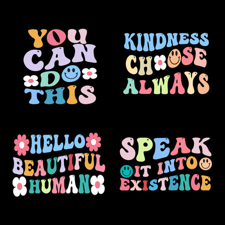 Retro wavy t shirt designのイラスト素材