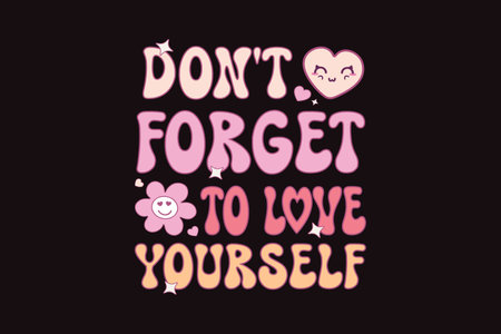 Retro Valentines day t shirt design vectorのイラスト素材
