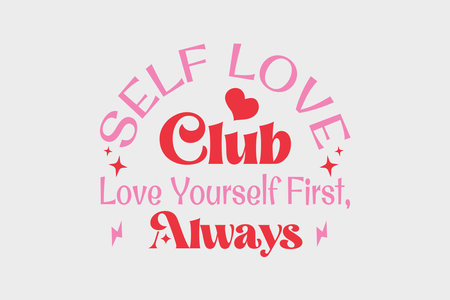 Valentine's Day SELF LOVE Club SVGのイラスト素材