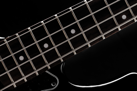 Bass guitar on black Abstract background Elite musicの写真素材