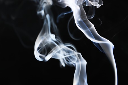 Abstract Smoke on Black Backgroundの写真素材