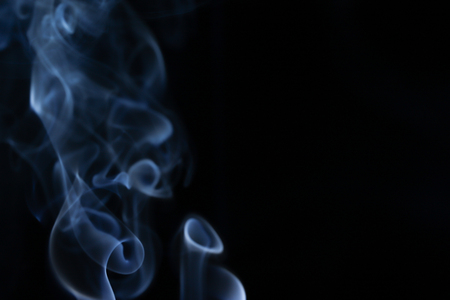 Abstract Smoke on Black Backgroundの写真素材