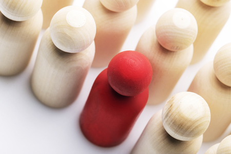 Wooden Figures of people.の写真素材