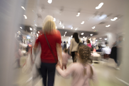 shopping center blurred backgroundの写真素材