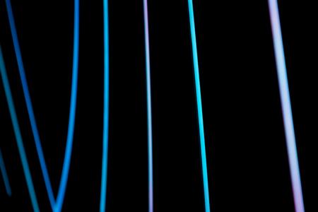 color neon ligh bulb in dark background