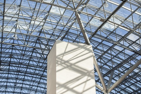 Glass roof of modern office buildingの写真素材