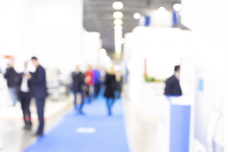 Trade show people, intentionaly blurred backgroundの写真素材