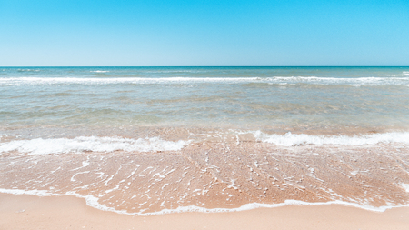 Empty sea and beach background with copy spaceの写真素材