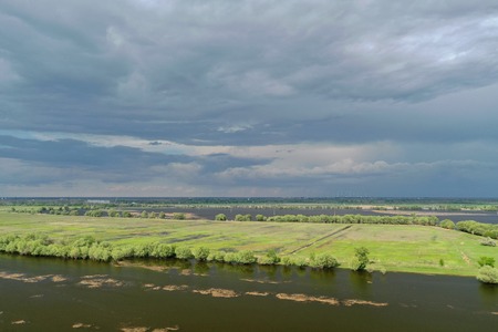 Flooding in the Volga delta, Russiaの写真素材
