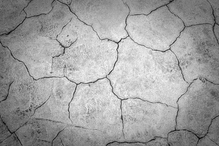 Crack soil on dry season, Global worming effect.の写真素材