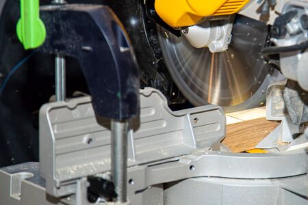 Miter saw in the carpentry workshop.の写真素材