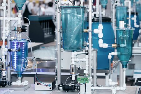 Laboratory equipment for water quality control. Water technology.の写真素材