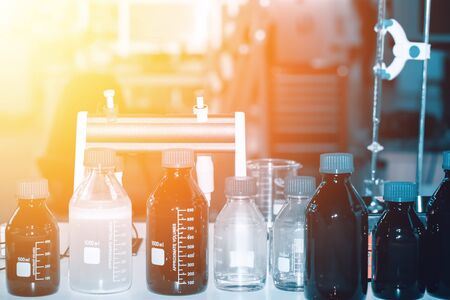 Laboratory equipment for water quality control. Water technology.の写真素材