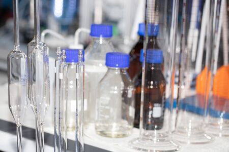 Laboratory equipment for water quality control. Water technology.