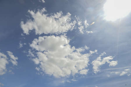 background of blue sky and white clouds. High quality photoの写真素材