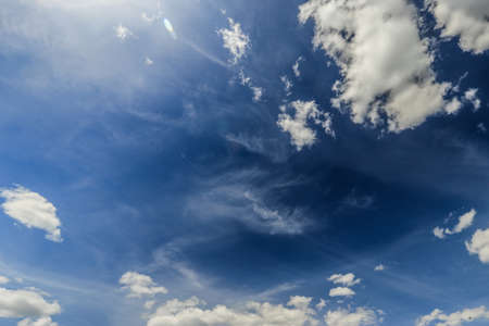 background of blue sky and white clouds. High quality photoの写真素材