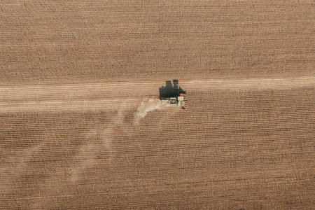 Top view of farmworks. High quality photoの写真素材
