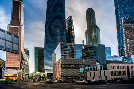 Moscow, Russia - March 24, 2021: Moscow City, Business Center. High quality photoのeditorial素材