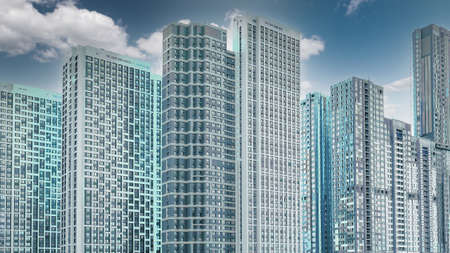 New modern low rise apartment complex. High quality photoの写真素材