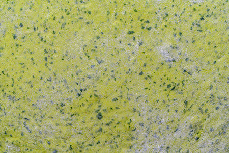 Background: raw, green pizza dough with herbs, spinach and basil. The concept of healthy eating. Use for a banner or menu template. Top view. High quality photoの写真素材