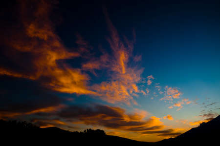  Evening sky of Lake Yamanakaの写真素材