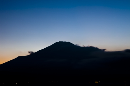 Sunset of Mount Fujiの写真素材