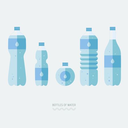 Set bottles of water.のイラスト素材