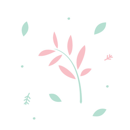 Flat style baby`s design in two colors. Fall time season. Good for baby`s products and textile.のイラスト素材