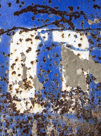 Written Wording in Distressed State Typography Found Number 0 Letter oの写真素材