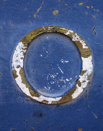 Written Wording in Distressed State Typography Found Number 0 Letter oの写真素材