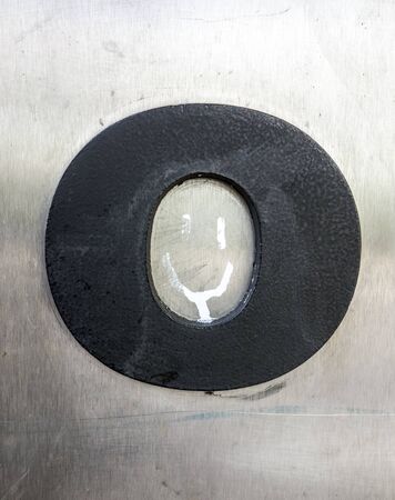 Written Wording in Distressed State Typography Found Number 0 Letter o