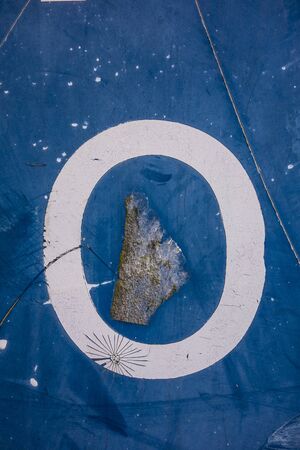 Written Wording in Distressed State Typography Found Number 0 Letter o