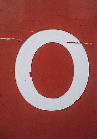 Written Wording in Distressed State Typography Found Number 0 Zero