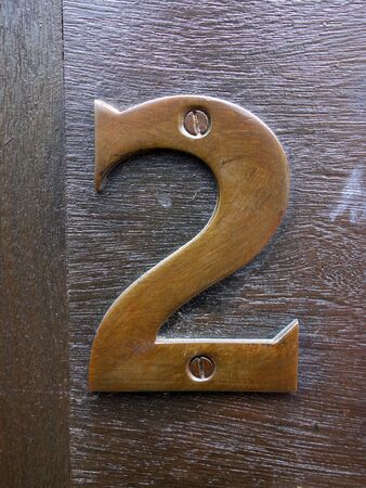 Written Wording in Distressed State Typography Found Number Two 2