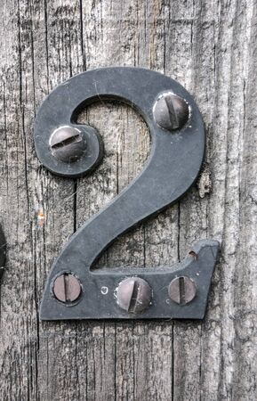 Written Wording in Distressed State Typography Found Number Two 2
