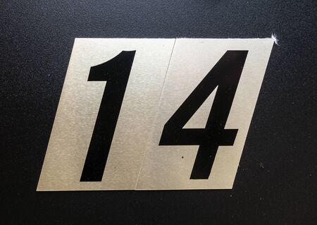 Written Wording in Distressed State Typography Found Number 14